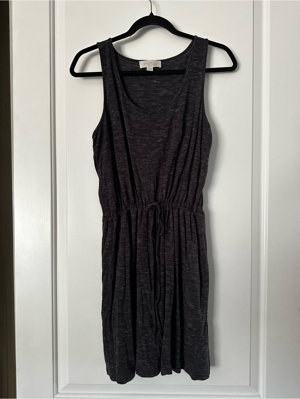 Olive & Oak Charcoal Drawstring Tank Dress